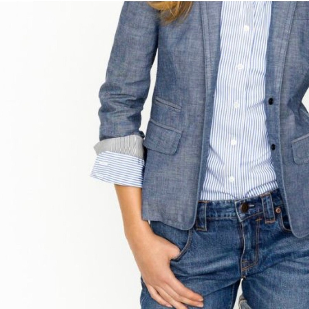 Express Navy Denim Color Blazer